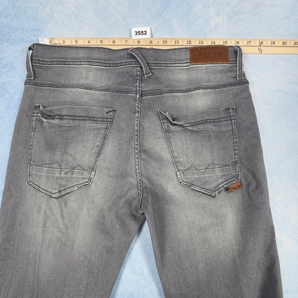 Blend Twister Slim Fit Grey Jeans Mens 32x32 Button Fly Denim Pants